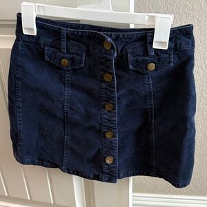 Forever 21 Dark Blue Corduroy Mini Skirt